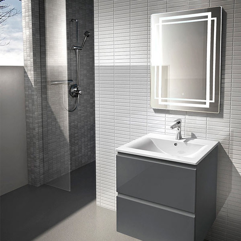 Приобрести azario зеркало мадрид 600*800мм, белый, сенсорный включатель, фр-00001414