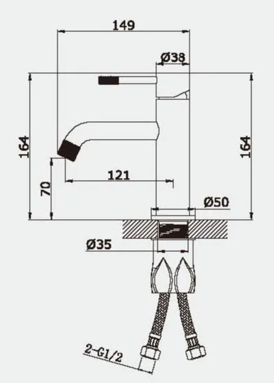 Приобрести cмеситель для раковины vieir omodeo 164 мм, белый v402511f