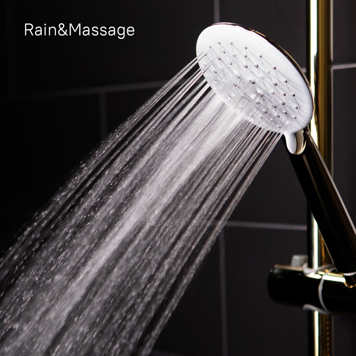 Приобрести iddis душевая система cloud, круглая d-218мм, белый\золото clowg00i06