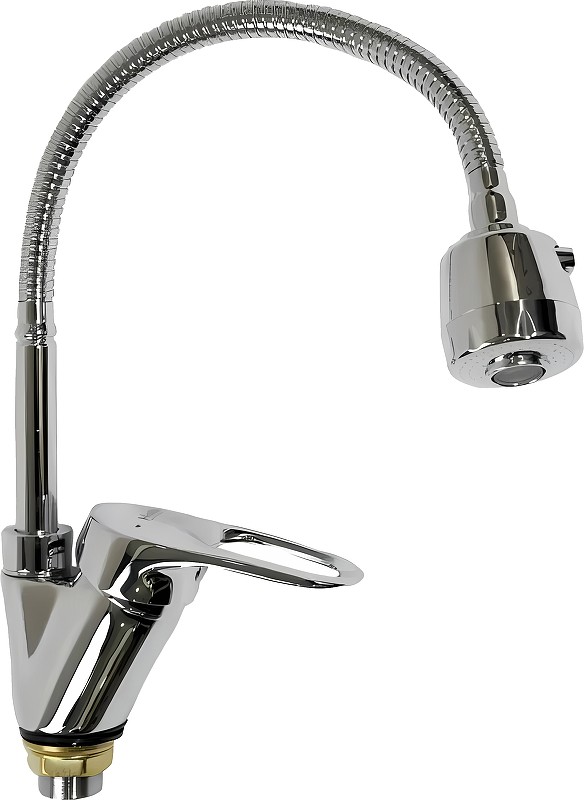Приобрести haiba смеситель для кухни 435 мм, гибкий излив, хром hb-4304-3