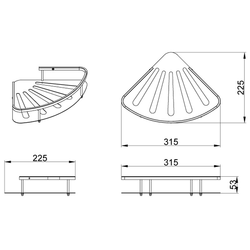 Приобрести azario полка навесная, хром az-836