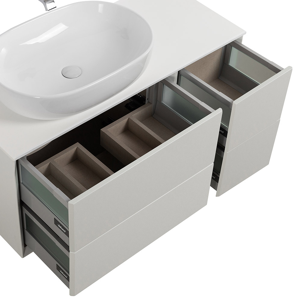 Приобрести cezares тумба со столешницей подвесная bellagio 106 см bianco opaco, белая 54714