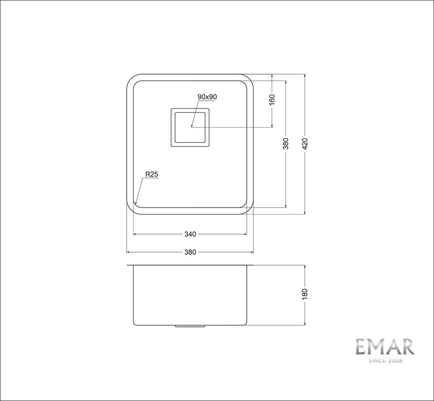 Приобрести oulin кухонная мойка 38х42 см, сатин oulin ol-0362