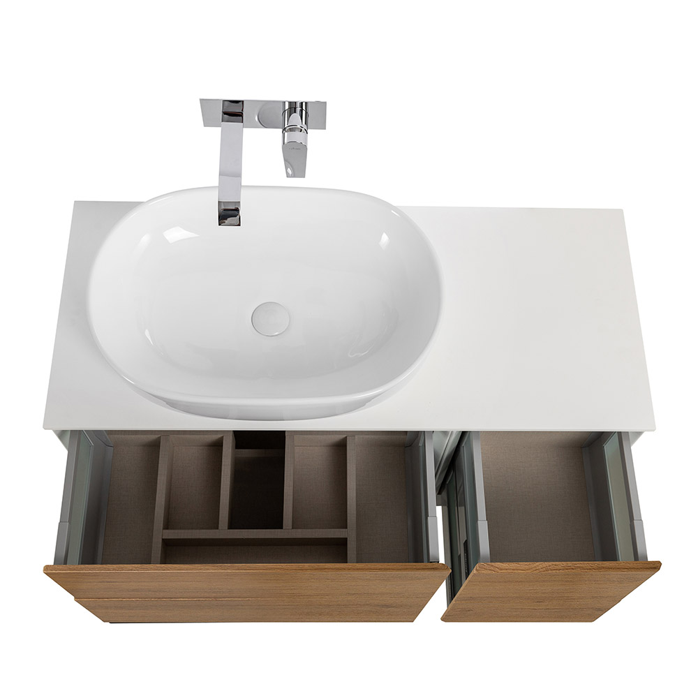 Приобрести cezares тумба со столешницей подвесная bellagio 106 см rovere tabacco, дерево 54716