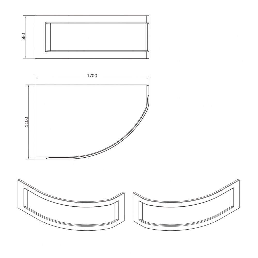 Приобрести фронтальная панель для ванны cersanit kaliope 170 см универсальная