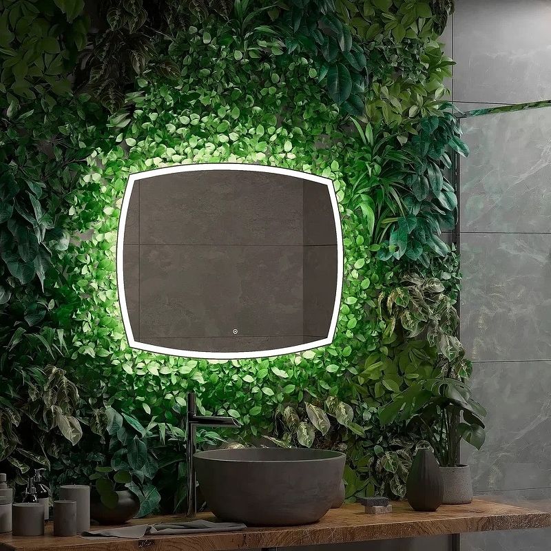 Приобрести continent зеркало с подсветкой dream 90х70 см, сенсорный включатель, белое