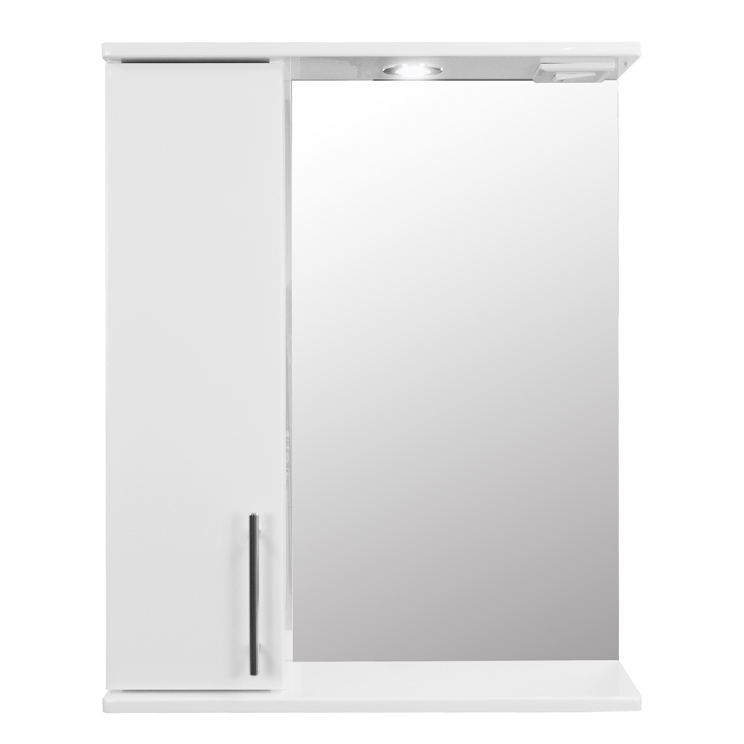 Приобрести loranto зеркало-шкаф karina 60 60х74,5 см, с подсветкой, левостороннее, белое (cs00086508)