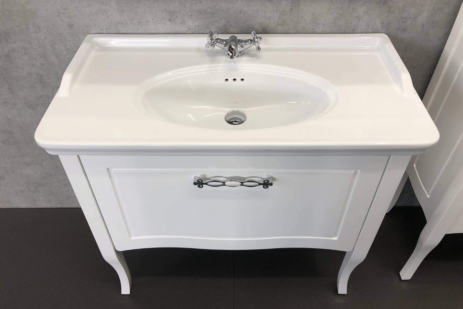 Приобрести сomforty тумба с раковиной "павия-100" белый глянец