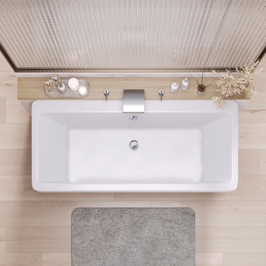 Приобрести aqua de marco отдельностоящая ванна crete 178x79см, белая\хром 1180wckri