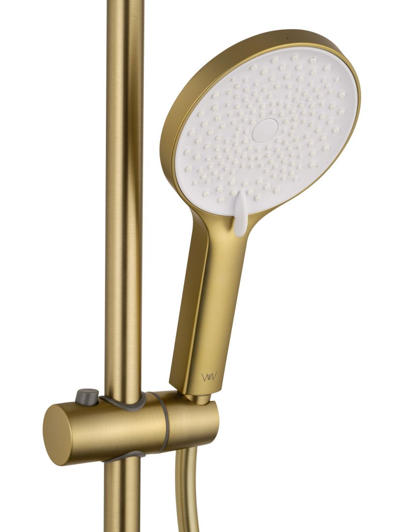 Приобрести душевая система с термостатом wonzon & woghand the one, брашированное золото (ww-b3094-bg)