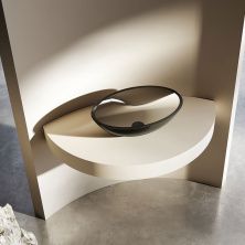 Vincea Раковина накладная 50х35 см, прозрачная, четная VBS-6T11B