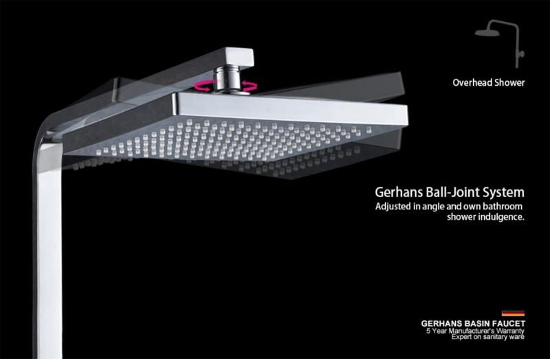 Приобрести gerhans душевая система к14, хром k19014