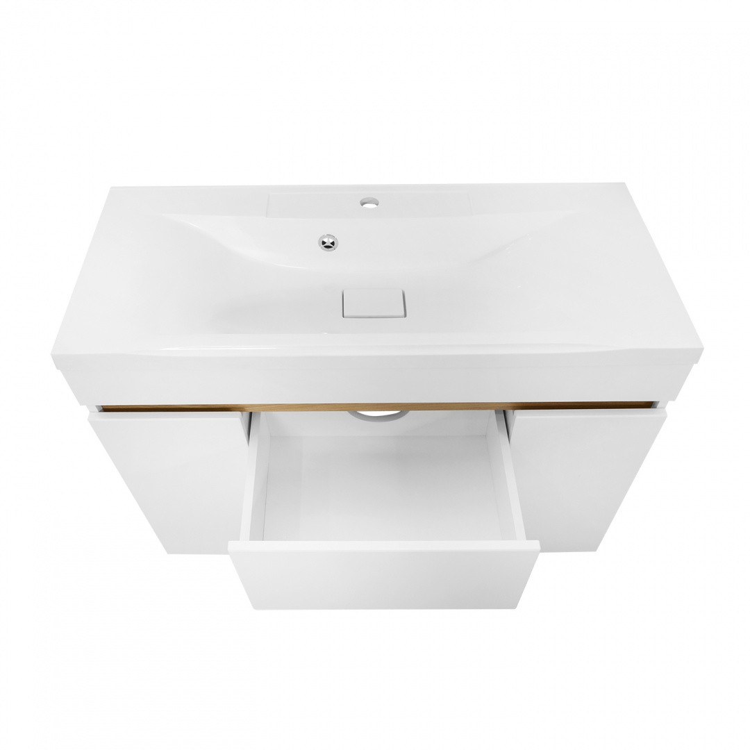 Приобрести aqua de marco тумба напольная с раковиной sydney 100см. 2 ящика+2двери