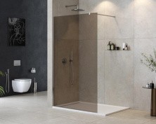 Cezares Душевая перегородка LIBERTA 120 см, бронза\хром LIBERTA-L-1-120-120-BR-Cr