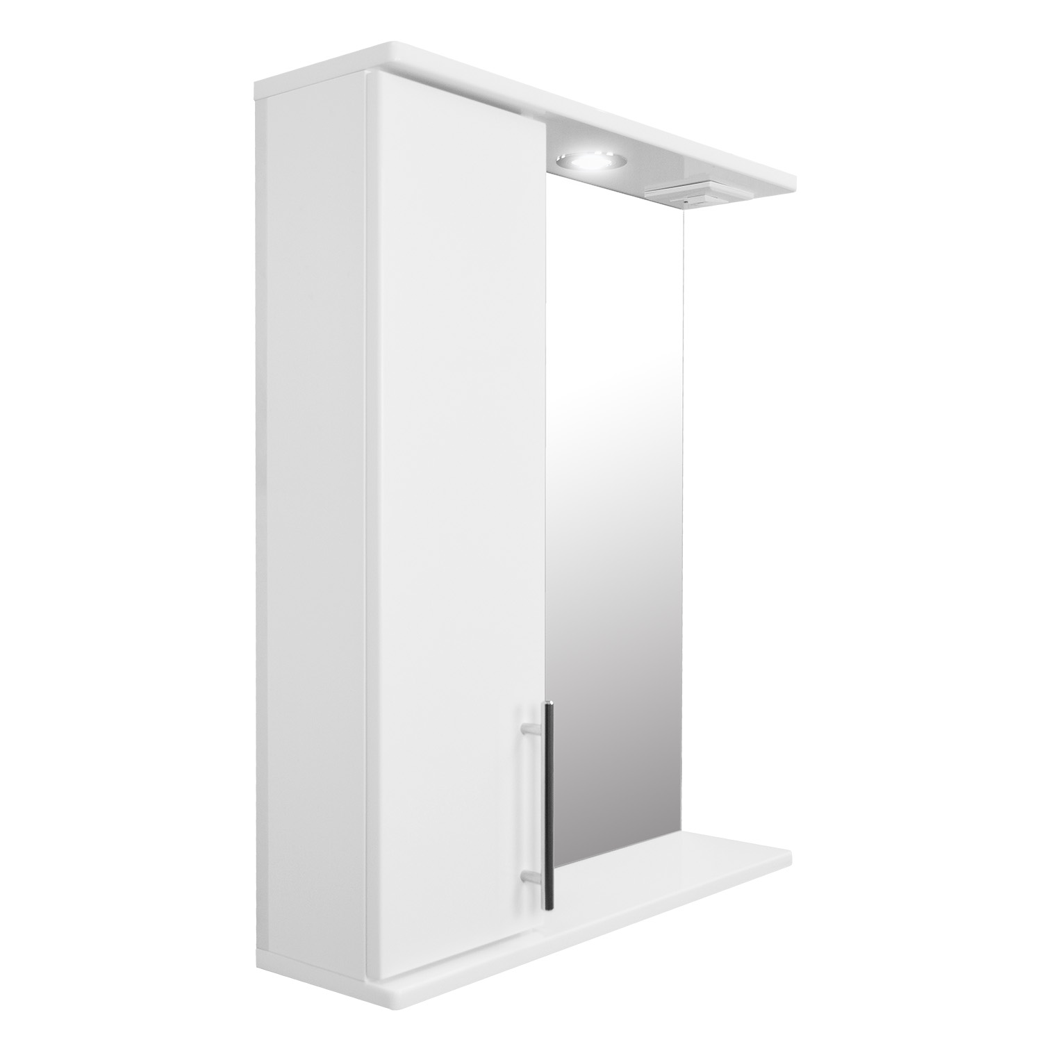 Приобрести loranto зеркало-шкаф karina 60 60х74,5 см, с подсветкой, левостороннее, белое (cs00086508)