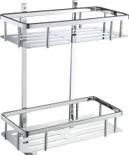 Полка для ванной 2-х ярусная WONZON & WOGHAND, Хром (WW-4141)