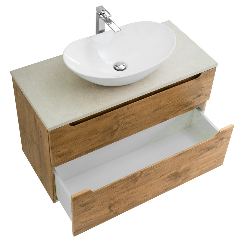 Приобрести belbagno тумба со столешницей etna-h60 100 см, подвесная rovere nature