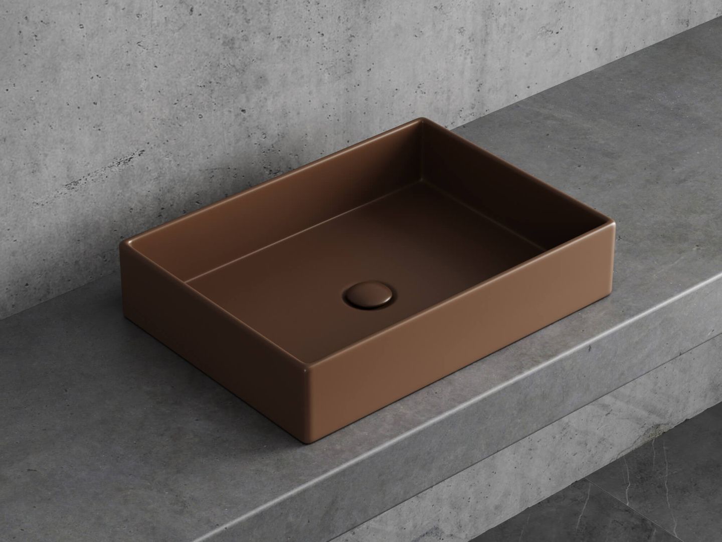 Приобрести hayzburg накладная раковина чаша 51х37 см, кофеин матовая hb-0034-50mdb