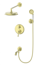 Душевая система встраиваемая WONZON & WOGHAND STEAM, Брашированное золото (WW-88939008-BG)