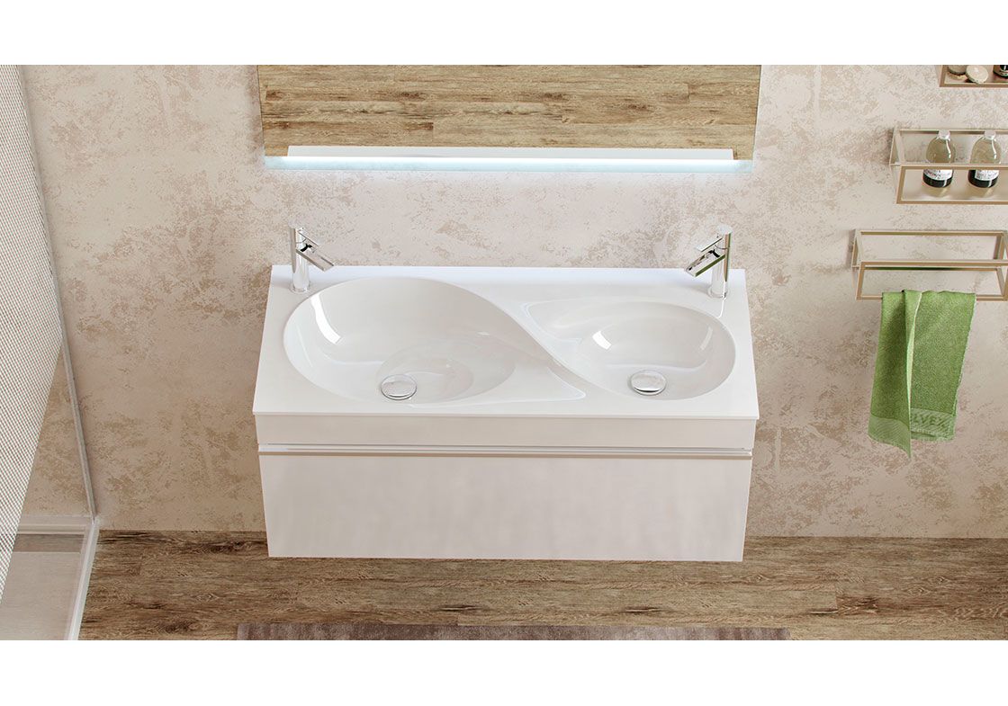 Приобрести тумба подвесная с раковиной velvex otto 100 см tpott.100-21.11, белый