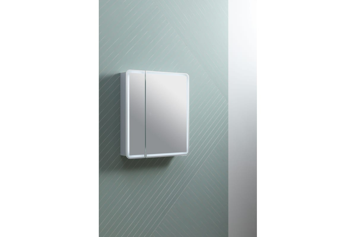 Приобрести aquanet зеркальный шкаф оптима 70 см, с led подсветкой