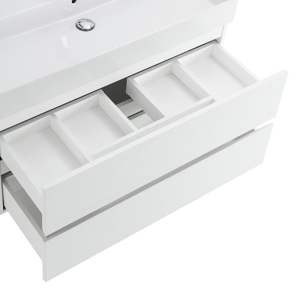 Приобрести cezares тумба подвесная с раковиной molveno 46 100 см bianco ghiaccio, белая molveno 46-100-2c-so-bg