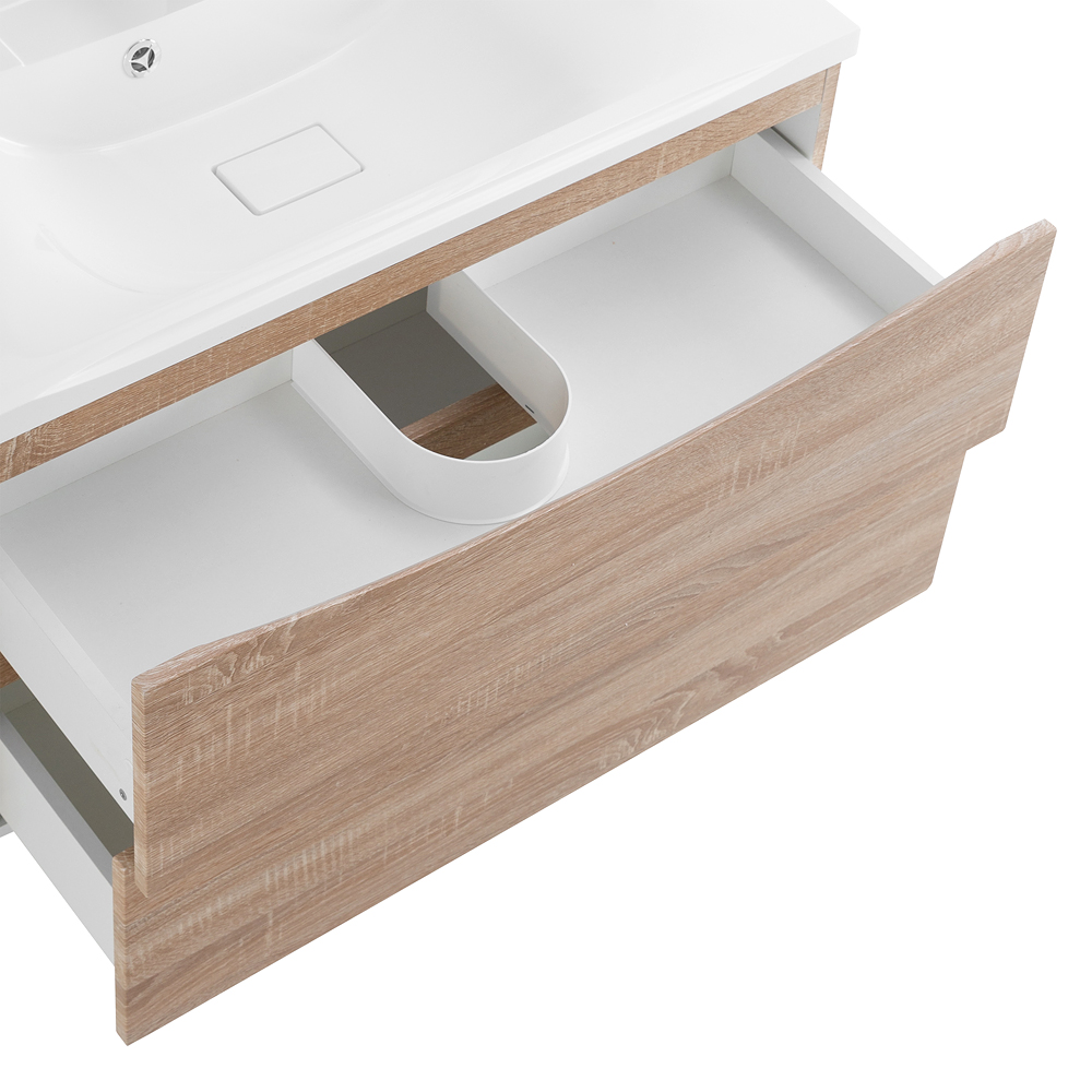 Приобрести belbagno тумба с раковиной marino 100 см, напольная rovere bianco, белая раковина