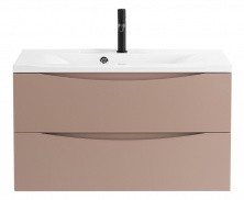Тумба подвесная с раковиной BelBagno MARINO-800-2C-SO-CL-P 80 см, Cappuccino Lucido