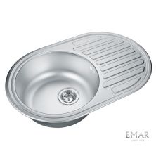 Emar Кухонная мойка 77х50 см, хром EMAR EM-7750