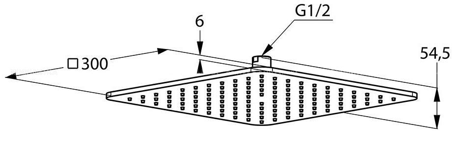 Приобрести kludi a-qa верхний душ, soft-edge, плоский, 300 х 300 мм