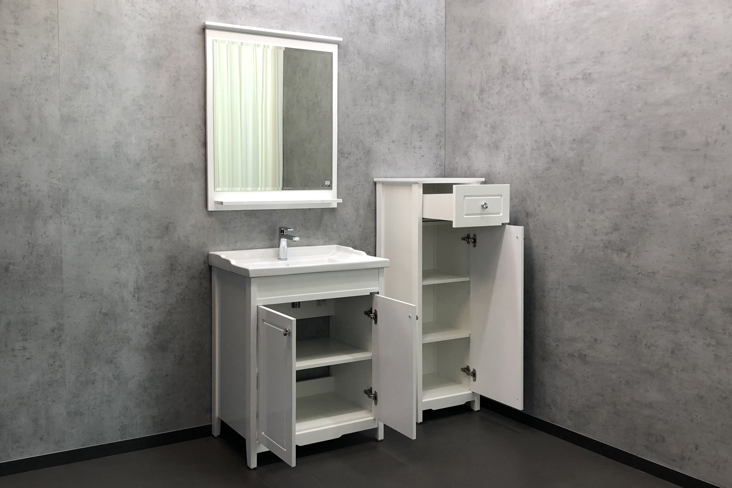 Приобрести сomforty зеркало тбилиси 70 см, белый глянец