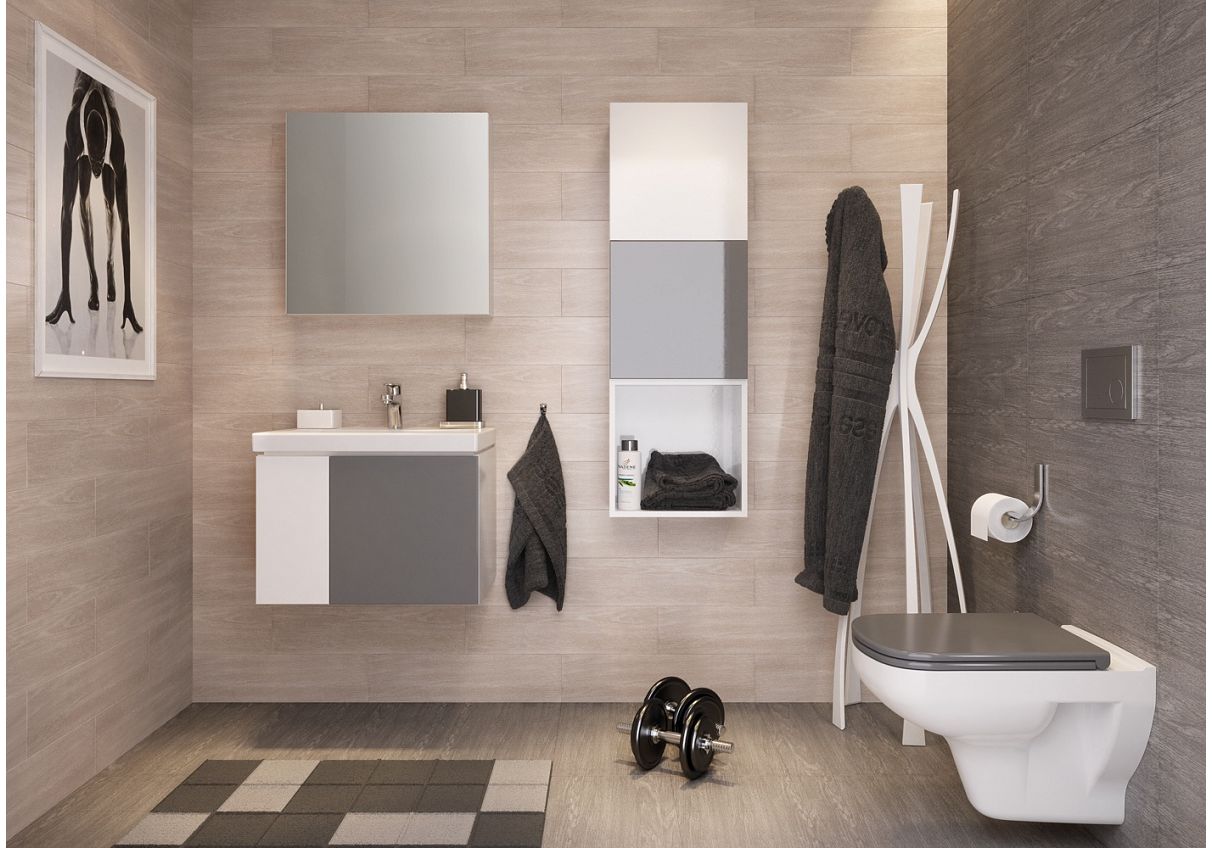 Приобрести раковина подвесная cersanit colour 50 см