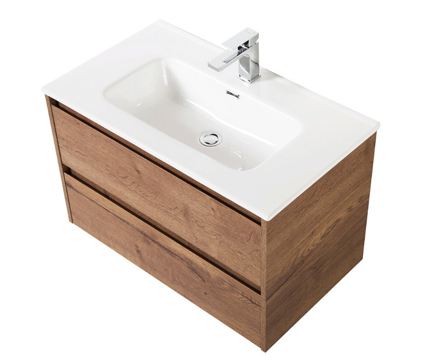 Приобрести тумба подвесная с раковиной belbagno kraft-1000-2c-so-rt 100 см, rovere tabacco