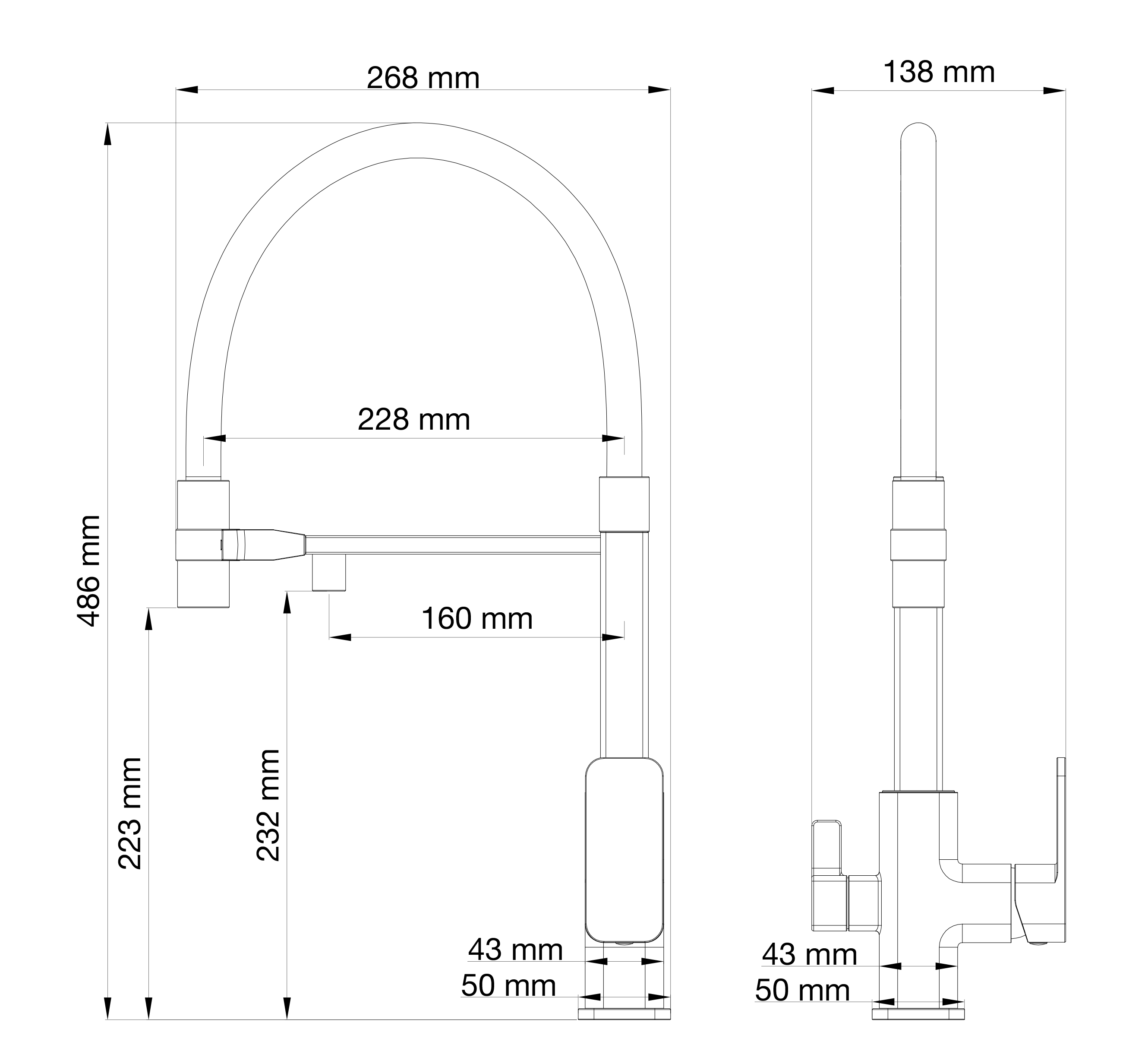 Приобрести смеситель для кухни с гибким изливом и подключением фильтра wonzon & woghand, темный графит (ww-88458012-bgm )
