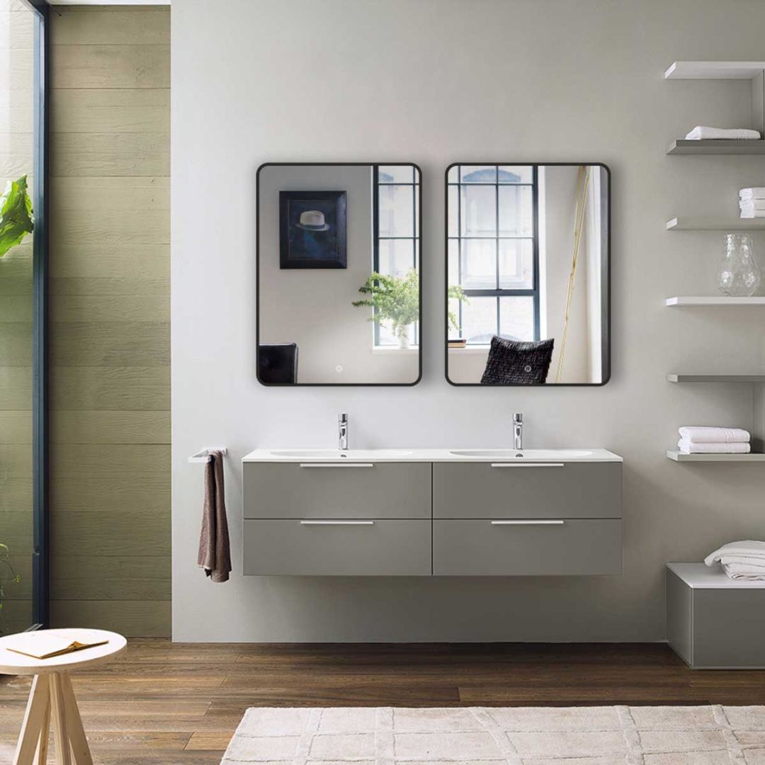 Приобрести vincea зеркало 50х70 см, с led подсветкой, сенсор, диммер, черное vlm-3vc500b