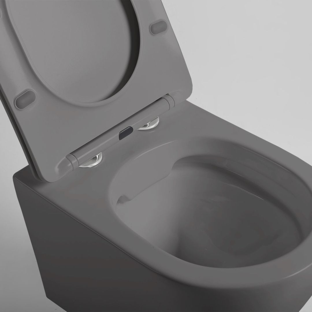 Приобрести vincea унитаз подвесной globo, ультратонкое сиденье, микролифт, антрацит матовый vt1-14sma