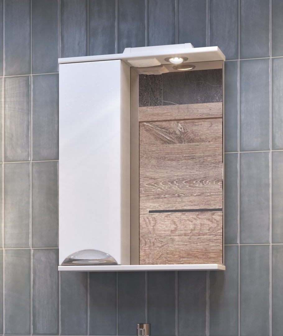 Приобрести vigo зеркало-шкаф callao 50 см, со спотом, левое, белое z.cal.50.l.el