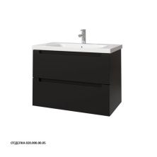 Caprigo Тумба с раковиной TERMIN-Smalty 80 см, графит, эмаль