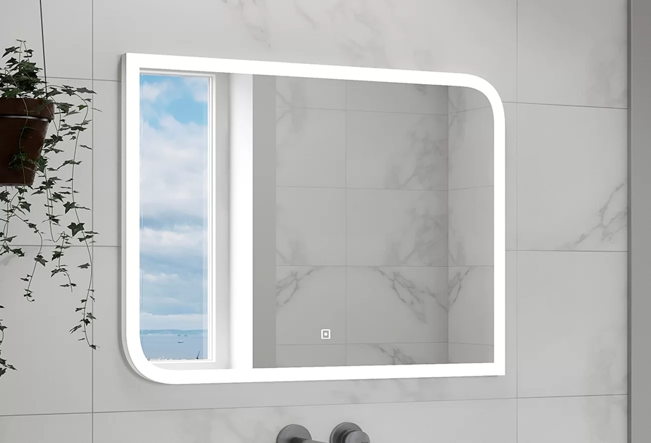 Приобрести continent зеркало с подсветкой fantasy 80х60 см, белое