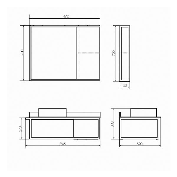 Приобрести сomforty зеркало-шкаф "лиссабон-90" дуб темный