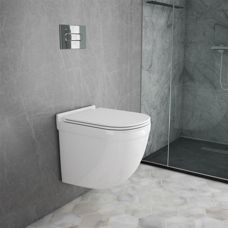 Приобрести унитаз подвесной безободковый jaquar solo