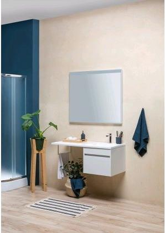 Приобрести aquanet тумба с раковиной токио 68 см, белая (подвесная, 1 ящик)