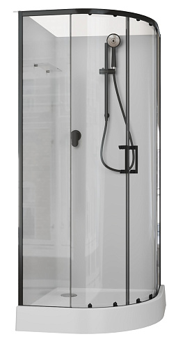 Приобрести aquanet душевая кабина passion evo r black 90x90 см