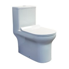 Comforty Унитаз компакт, моноблок CF3C6329P, тонкое сиденье дюропласт с микролифтом, белый глянец