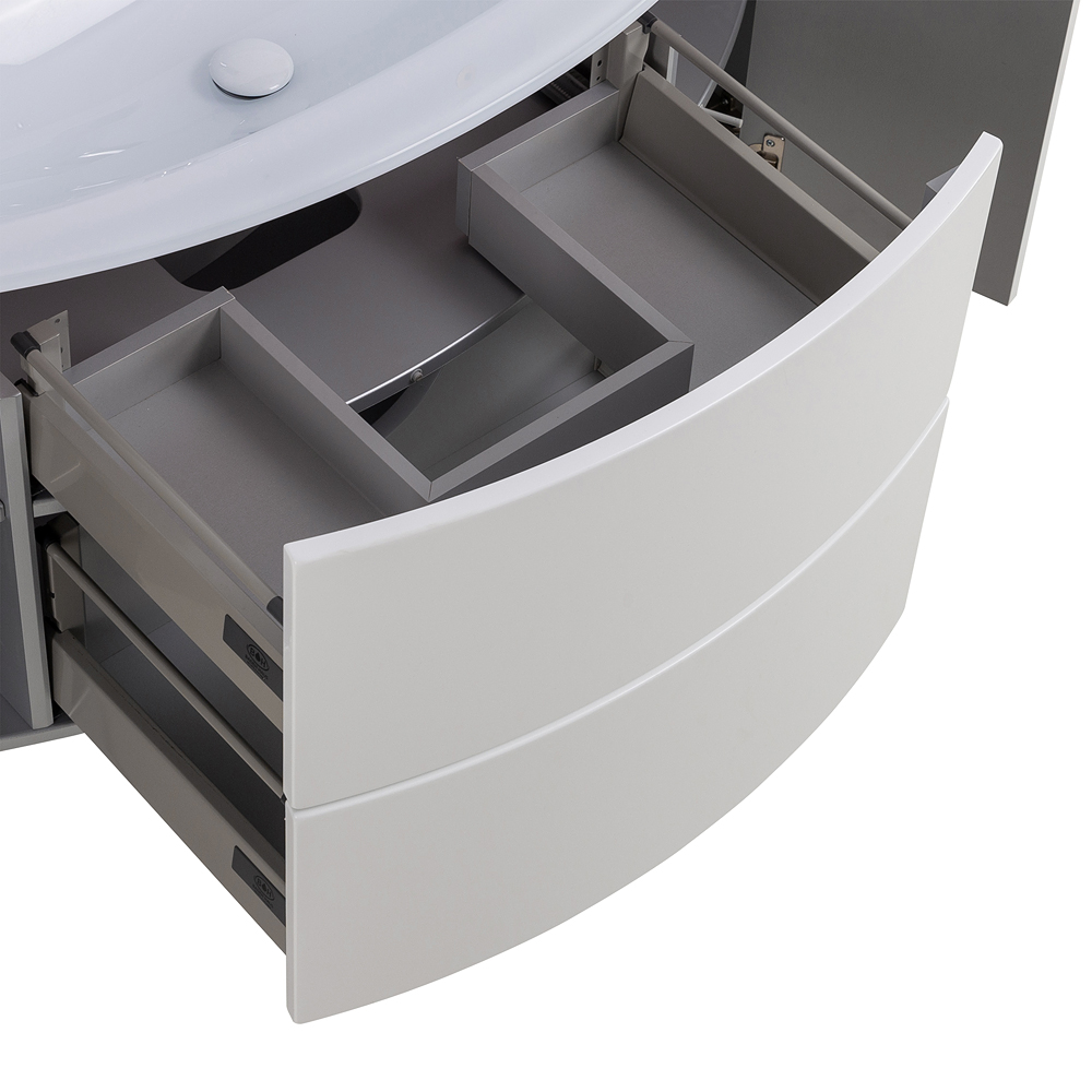 Приобрести cezares тумба подвесная с раковиной eden 121 см bianco lucido, стекло, белая 54861