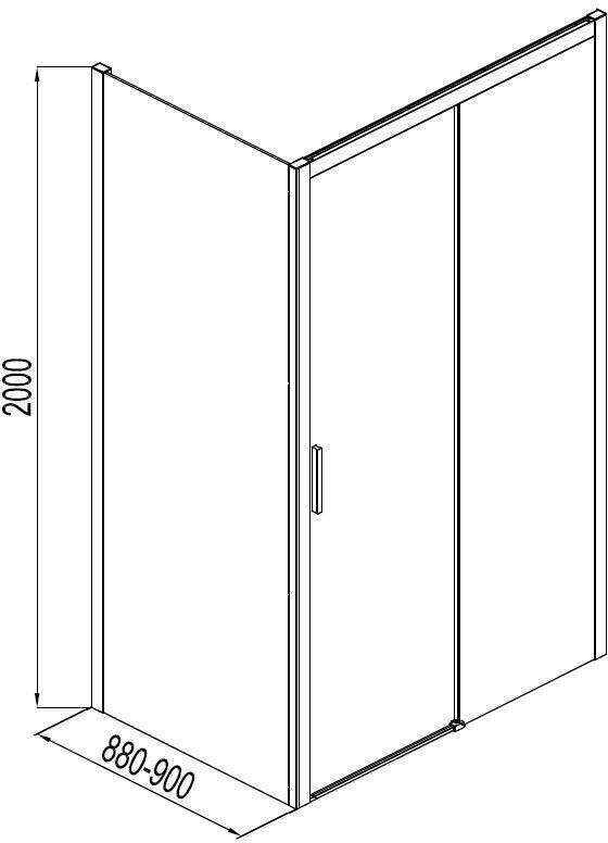Приобрести aquanet душевая перегородка pleasure evo 800 ae65-f80-bt профиль черный, прозрачное стекло