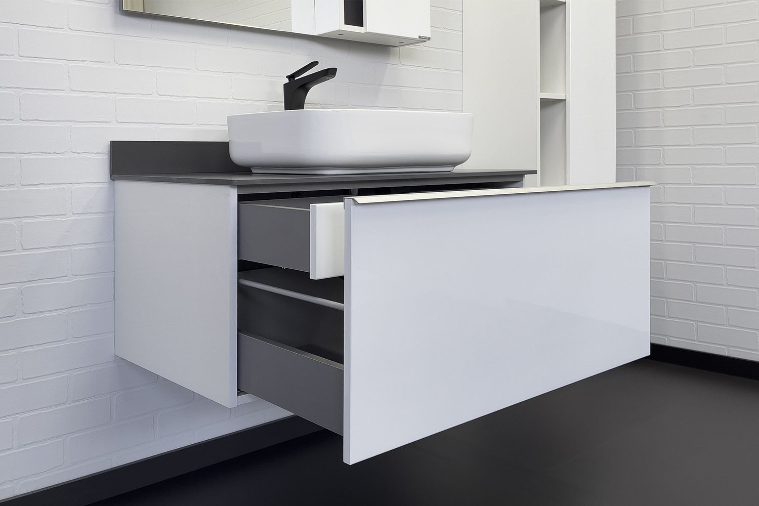 Приобрести сomforty тумба со столешницей и раковиной "милан-90" белый глянец с раковиной t-y9378