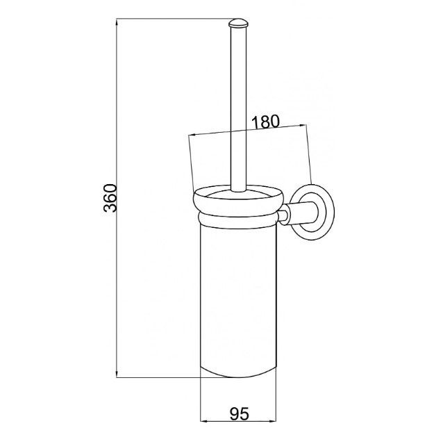 Приобрести boheme ершик для унитаза murano, бронза\черный 10913-b-br