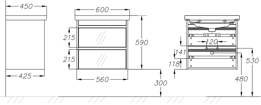 Приобрести opadiris тумба подвесная с раковиной фреш 60 см, белая