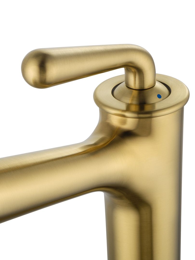 Приобрести смеситель для раковины высокий wonzon & woghand steam, брашированное золото (ww-88239008-bg)